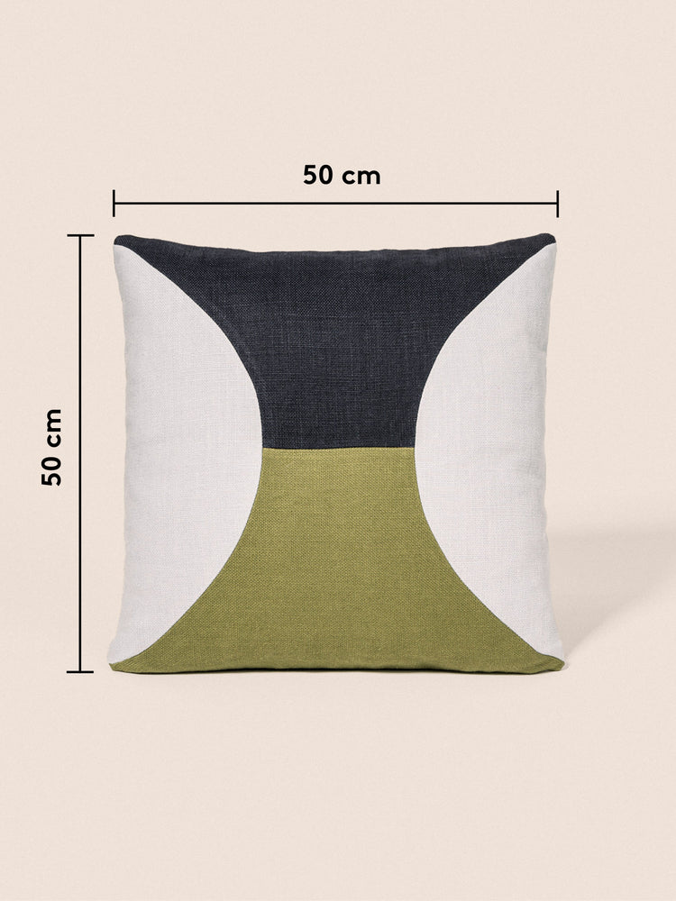 Coussin Circle - Bleu Glace & Olive GOODMOODS ÉDITIONS 