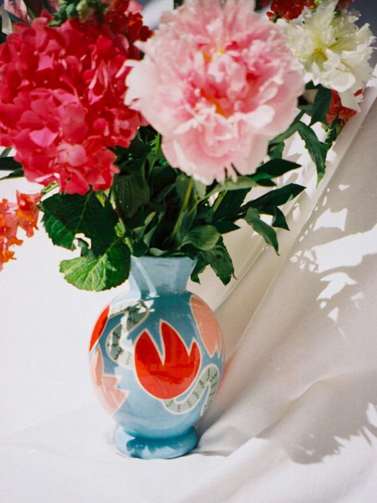 Vase Tulip Blue Vases Laetitia Rouget 